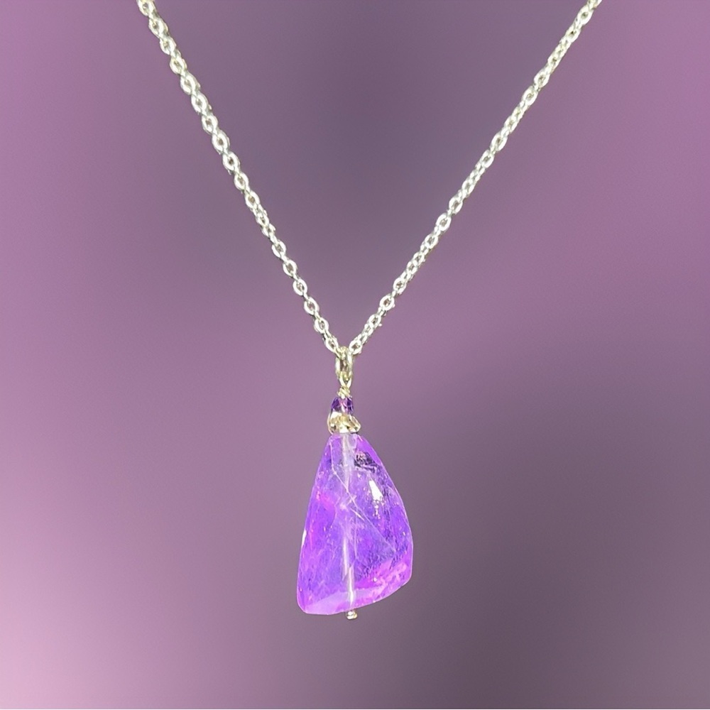 Genuine Amethyst Pendant Necklace! - Picture 4 of 5